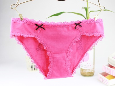 Underwear.Magic pink cotton panties fantasy pink comfortable low-waist panties comfortable cartoon candy color for lady.