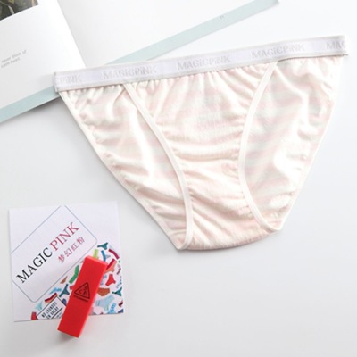 Underwear.8653.Foreign trade underwear female Pink female  all cotton sexy panty, breathable lady's brief 