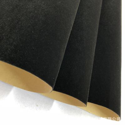 Supply Adhesive Flocking Cloth Black Plush Spunlace Bottom Imported Plush No Lint Plush in Stock