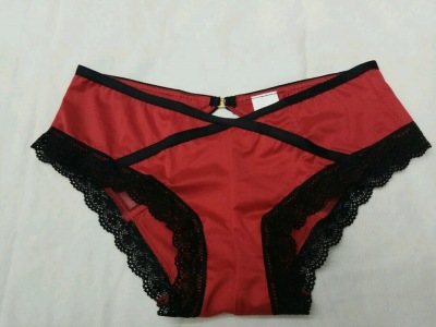 Underwear.8771.Magicpink sexy breathable ladies low waist brief, lace cotton crotch girl thin ice silk style panty