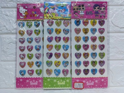 Cartoon heart acrylic diamond becomes crystal becomes mobile phone gift box becomes the children creative DIY stickers