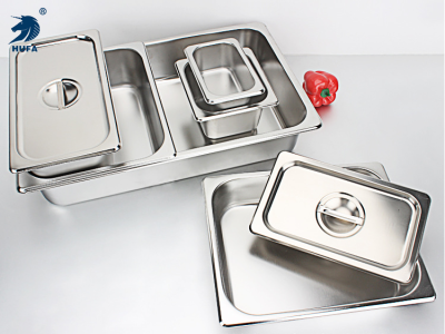 1/6 10cm Deep European Kitchenware Equipment, Pan, High Quality Stainless Steel Food Container