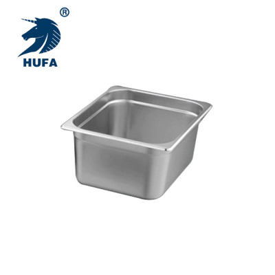 European Standard Stainless Steel Food Container with 2/3 6.5cm Depth