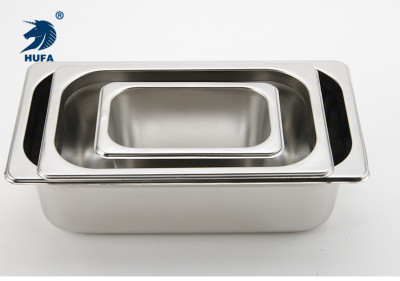 6.5cm 1/6 Stainless Steel Kitchen Equipment American Buffet Food Container Gastronorm GN Pan Plate