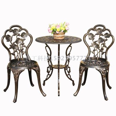 Aluminum art table and chair outdoor table and chair balcony leisure combination table and chair