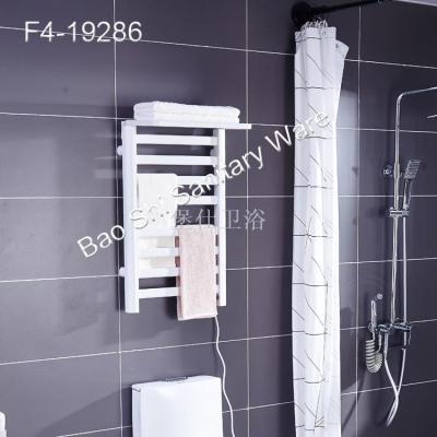White aluminum electric towel rack intelligent temperature control drying rack electric towel rod