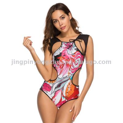 Guolangyu foreign trade women one-piece swimsuit women Europe and America sexy swimsuit