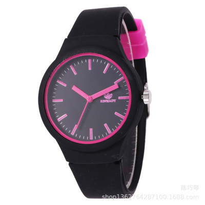 New Korean Style Fashion Casual Candy Color Contrast Quartz Watch Colorful Plastic Youth Student Watch