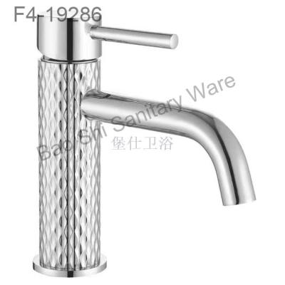 European-style all bronze flower water faucet cold and hot water basin faucet washbasin faucet