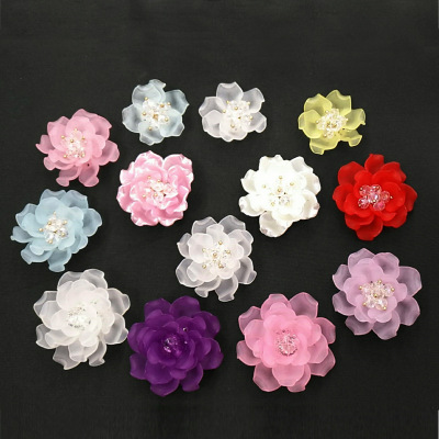 Acrylic the scrub hand sewing camellia imitation pearl flower hairpin 33 to 46 mm headpiece earrings shoes flower accessories