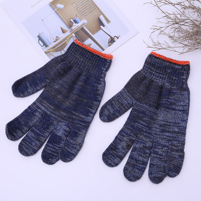 Men 'S Thermal Gloves Outdoor Stain-Resistant Wear-Resistant Thermal Gloves Ten-Needle Fine Yarn Polyester Cotton Labor Protection Supplies Manufacturer