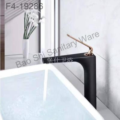 Bathroom shower basin faucet copper pressure-resistant black paint mix faucet simple and high basin faucet