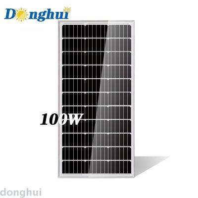 Donghui solar panel 100w monocrystalline 33 cells 156x104