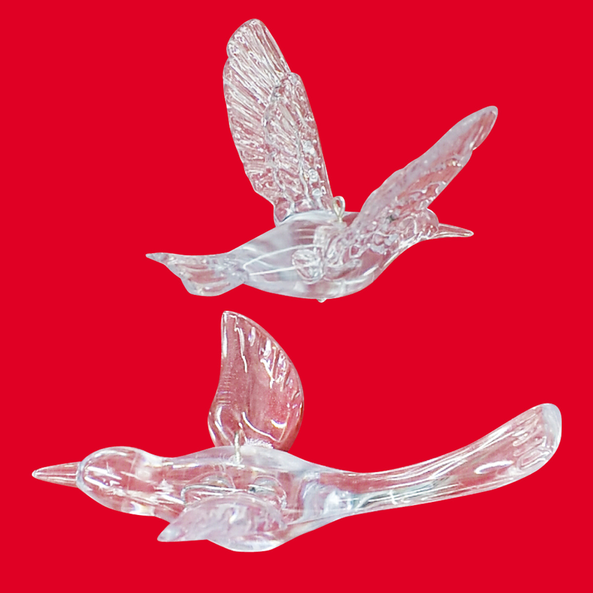 新款透明亚克力飞鸟婚礼布置商场美陈橱窗吊顶装饰蜂鸟挂件