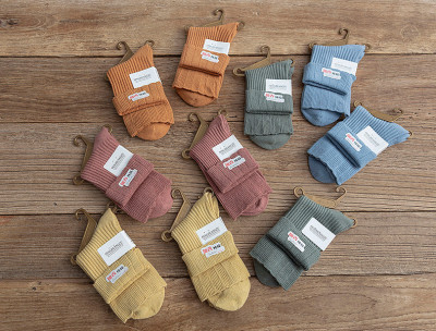 Socks ladieswinter tube socks  female socks autumn and winter cotton socks Korean version colorful scented socks