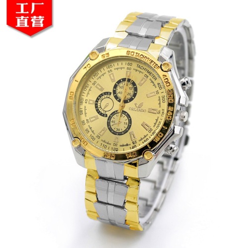 when the popular olendor gold men‘s watch men‘s alloy watch casual quartz watch factory direct sales