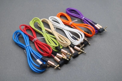 Audio line 1 meter male to female connection double channel Audio line elbow for frequency recording