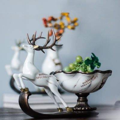 Modern light luxury a deer has your fruit plate decoration display a model room sitting room TV cabinet porch decoration