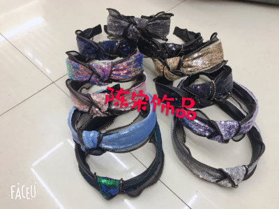 Sequin Knotted Hair Hoop Dongdaemun New Hot-Selling Headband