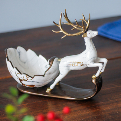 Modern light luxury a deer has your fruit bowl decoration display model room sitting room TV cabinet porch decoration