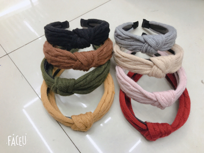 Wool Knotted Hair Hoop Hot-Selling Hairband Dongdaemun New