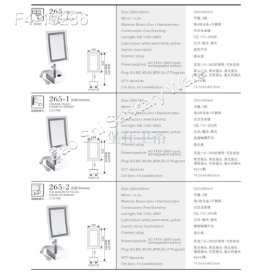 Totel make-up mirror ultra-thin single-face dressing mirror portable princess mirror bathroom mirror 3X magnification