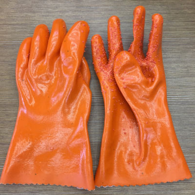 Labor Protection Gloves Orange Anti-Slip Oil-Resistant Protective Industrial Gloves Acid and Alkali Resistant Corrosion Resistance