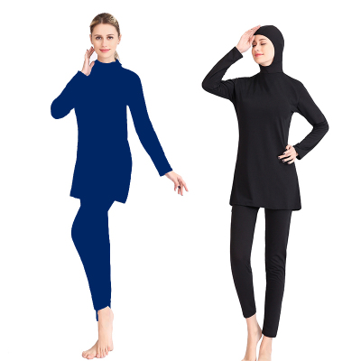Muslim Swimsuit Arab Middle Eastern Women Beach Swimwear Split Conservative Long Sleeve Swimwear Swimsuit