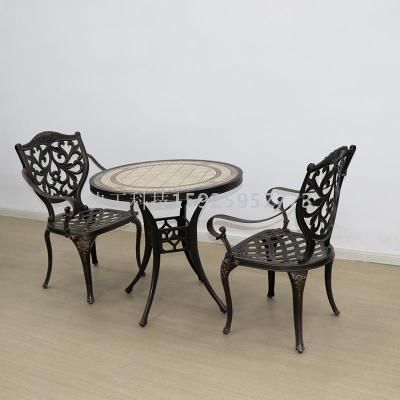 Aluminum art table and chair outdoor cast aluminum table and chair leisure combination table and chair