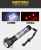 Solar-powered multi-function high-light flashlight with red light Warning light with an alarm survival hammer