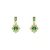 Emerald Light Luxury Micro-Inlaid Elegant Graceful Female Socialite Ear Studs Gold-Plated Silver Needle