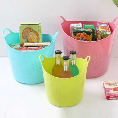 625 portable soft basket household sundries storage basket PE break-resistant toys storage basket clothes replacement basket