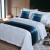 POLYESTER HOTEL BED RUNNER HOTEL BED FLAG BED SKIRT CUSHION PILLOW 