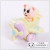 The Children 's toy car piglet baby universal wheel rotating seaweed pig music baby car 0-1-3 years old douyin
