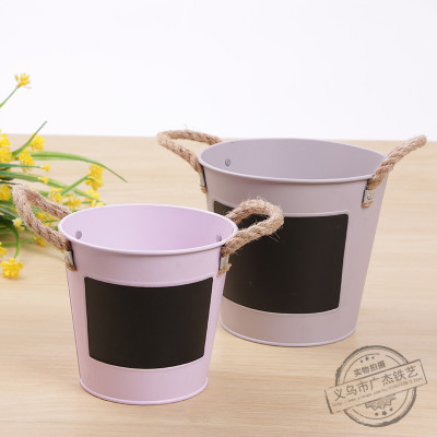 Garden does flower bucket flower bucket tin bucket flower shop decorates tie yi flowerpot lives in the sitting room flower dispenser flower container