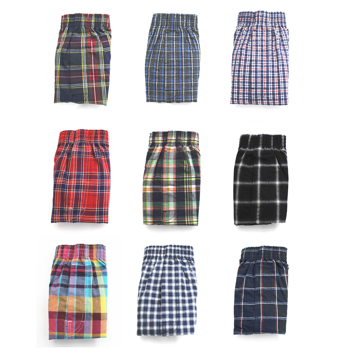 优帛伦男士阿罗裤平角宽松内裤格子短裤休闲明星热裤家居大裤衩