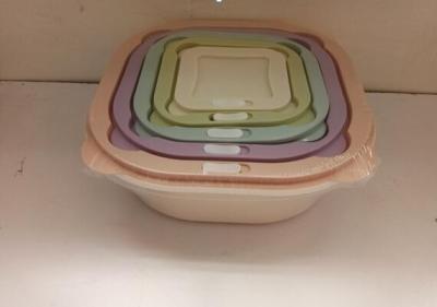 Macaron-colored crisper PP plastic 345 pieces set square rectangular circle with air holes