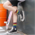 Colorful rainbow socks women's tube socks stripe Japanese trend socks Korean candy color summer thin