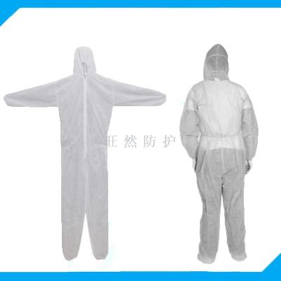 Disposable work clothes non-woven protective clothing with hooded feet dust-proof  tyvek  Disposable  Protective clothin