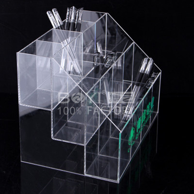 Transparent acrylic holder plexiglass display multifunctional multi-lattice pencil display shelf acrylic
