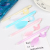 Japanese and Korean Creative Simple Clear New Moon Feather Pendant Black 0.5mm Gel Pen Student Studying Stationery