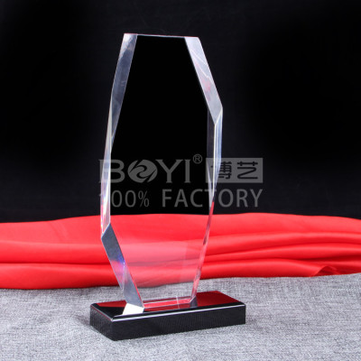 Plexiglass decoration creative award transparent authorized plate medal trophy professional customized processing