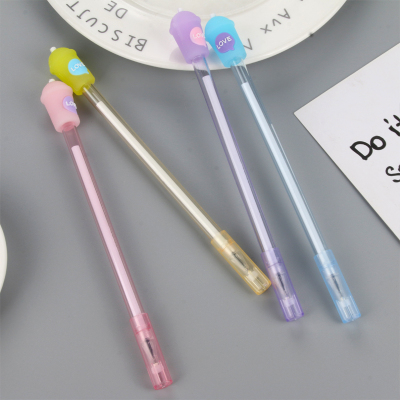 Japanese and Korean Creative Cartoon Simple Love Milky Tea Cup Black Gel Pen Student Studying Stationery Supplies Wholesale Customization