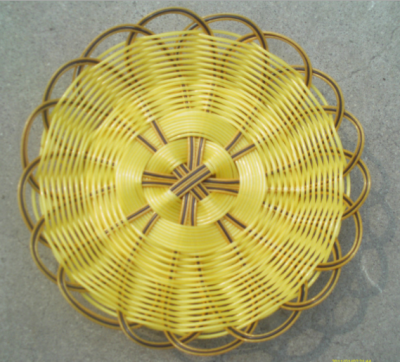 Plastic braided receiving basket fruit tray bread basket sundry receiving big cake basket