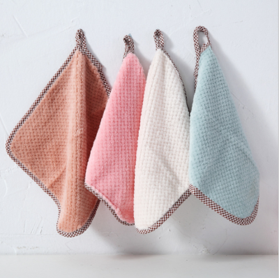 Hand towel kitchen dust household hand towel coral fleece small towel dishcloth household essential