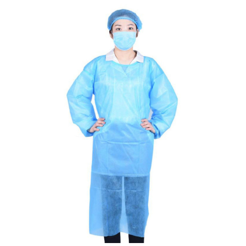 disposable sterile surgical gown individually packed insulating garment dust-proof gown blue non-woven peritoneal surgical gown