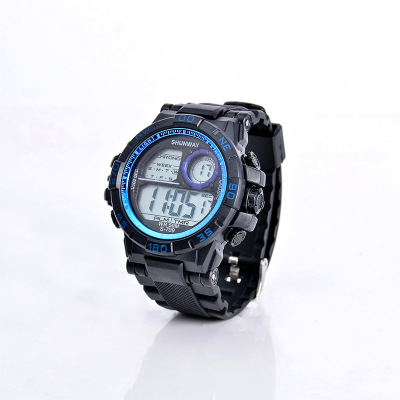 Students diving table 50 meters multi - functional sports LED luminous waterproof and anti - losing cross - border electronic watch