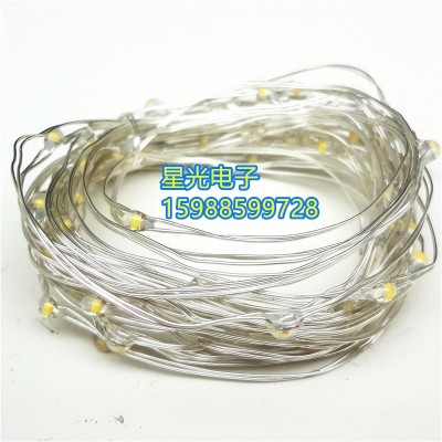 Copper Wire Lamp, Silver String Lamp, Christmas Lights, Can Be Customization as Request