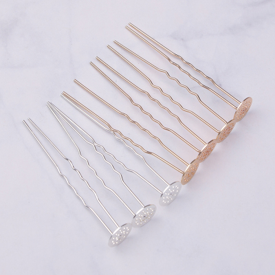 Metal Disc Holder U Barrettes Adult and Children Upstyle Ball Hair Pin Hairpin DIY Hair Accessories Headdress Material