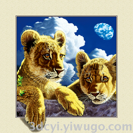 Manufacturers direct 3D 5D 3D painting animal horse Wolf tiger dog leopard lion spot
